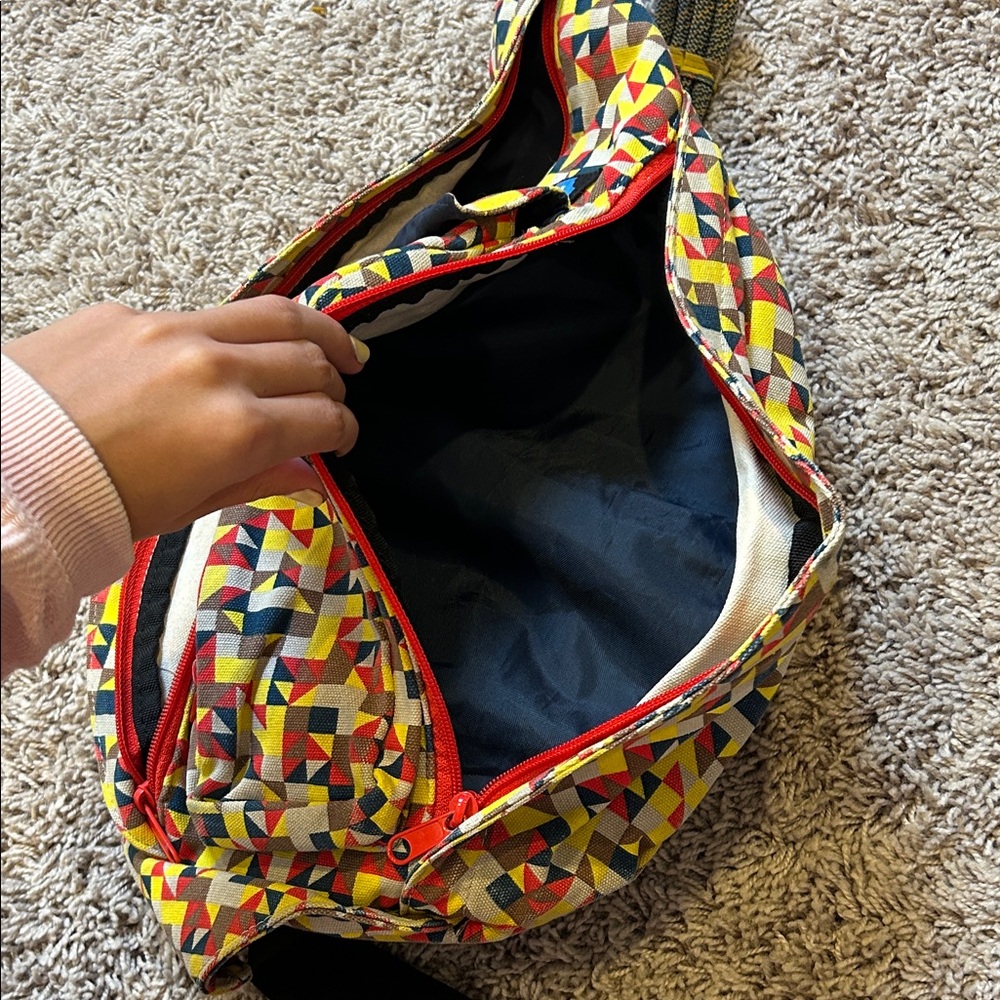 Kavu Sling Bag - Red, Yellow, Black Geometric - Picture 3 of 3